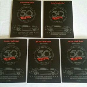 5 piece lot of 50th anniversary Hotwheels coloring